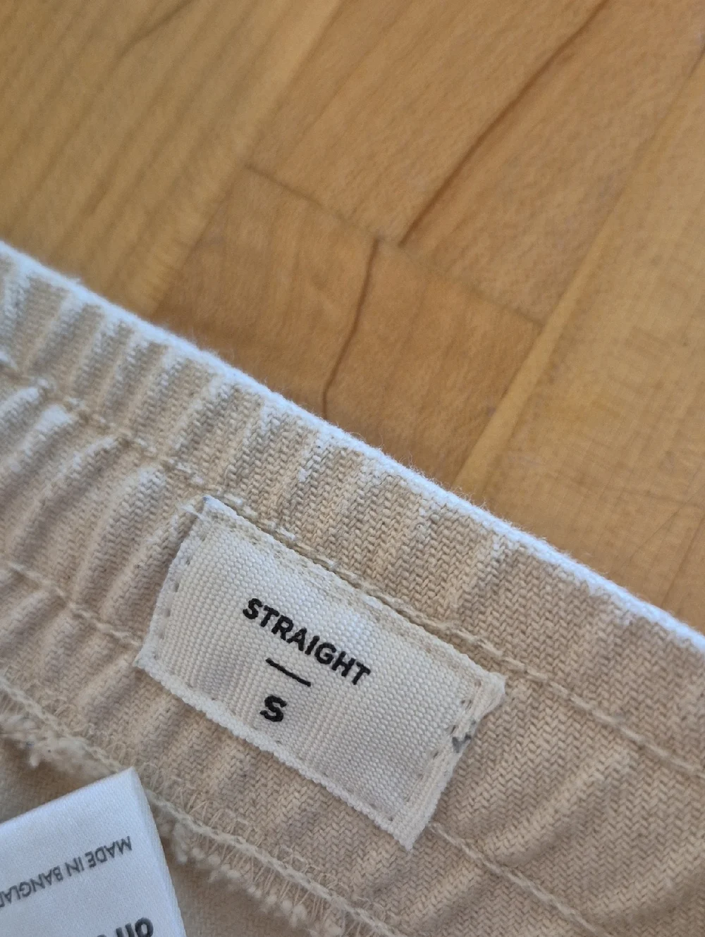 PacSun Straight 100% Cotton Pants Cream Tan - Picture 5 of 12